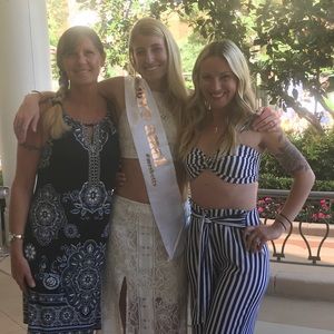 2 Piece Top and Pant Blue/White Stripe